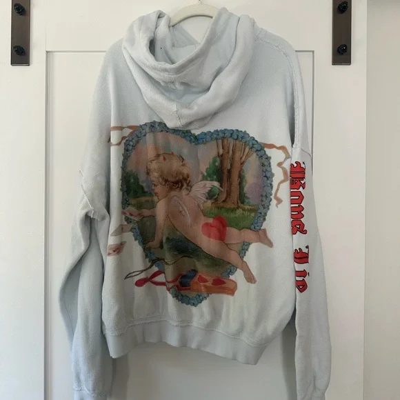 Boys Lie Light Gray Hoodie with Red Accents - Picture 3 of 5